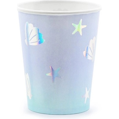 Party Deco Парти Чаши с Раковини и Звездички - (1 пакет / 6 бр. )