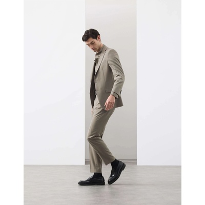 Marks & Spencer Официални панталони с лек сужен крой от смес вълна Marks & Spencer зелена Marks & Spencer | Zelen | МЪЖЕ | 34 REG