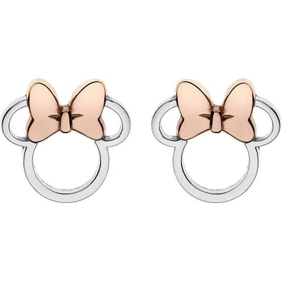 Disney strieborné bicolor náušnice Minnie Mouse E901880TL