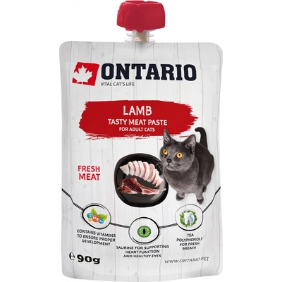 Ontario mäsová pochúťka pre mačky jahňa 90 g