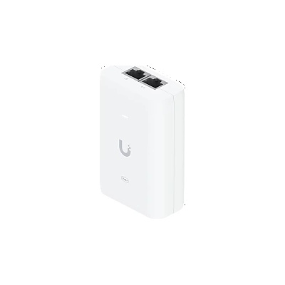 Ubiquiti U-POE+ adapter 30W, powers UniFi PoE+ devices, reduce dependency on PoE switch power, Contains RJ45 data input, AC cable with earth ground, and PoE+ output (U-POE-PLUS-EU)