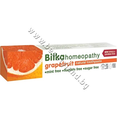 Bilka Паста за зъби Bilka Homeopathy Grapefruit Natural, p/n BI-32911124 - Хомеопатична паста за зъби с аромат на грейпфрут (BI-32911124)