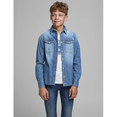 Jack and Jones Regular Fit Denim Shirt - Medium Blue