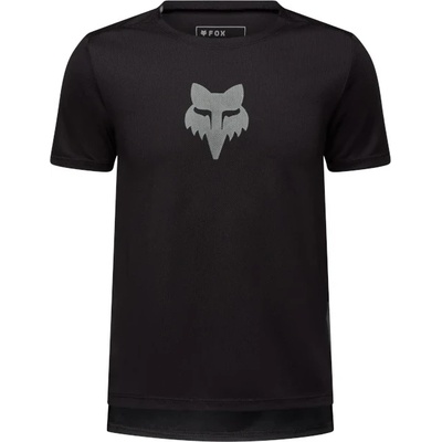 Детска фланелка с къс ръкав за колоездене FOX Racing Kid's Ranger S/S Jersey Fox Head Cycling jersey - Black - размер XL (756-0239-0114)