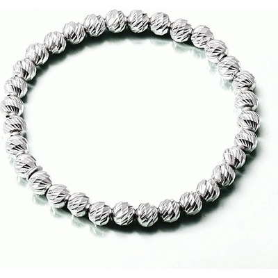 Zlatnictví zlatíčko stříbrný náramek broušené korálky 000.00101