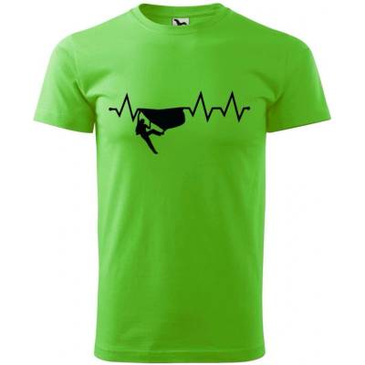 Dobrý Triko pánské tričko Tep horolezec Apple green