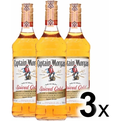 Captain Morgan Spiced 35% 6 x 0,7 L (čistá fľaša)