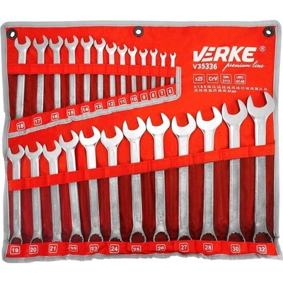 Verke Súprava očkoplochých kľúčov 25 ks 6-32mm Premium V35336