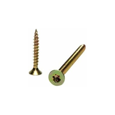 Vrut se zápustnou hlavou, TORX, plný závit, žlutý zinek 5 x 50 TRX25, balení 250 ks
