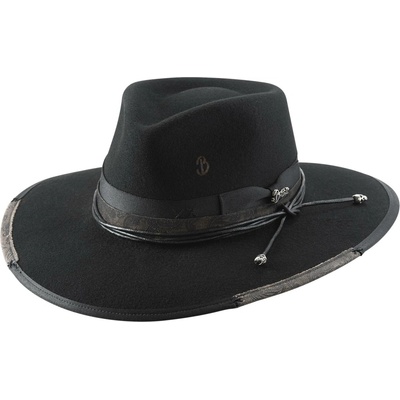 Pánský vlněný klobouk Reloaded ručně zdobený vintage styl černý