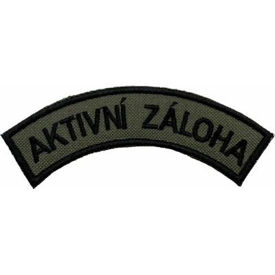 Nášivka AKTIVNÍ ZÁLOHA oblouk zelená VELCRO