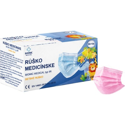 Biomic Medical Rúško detské ružové 50 ks