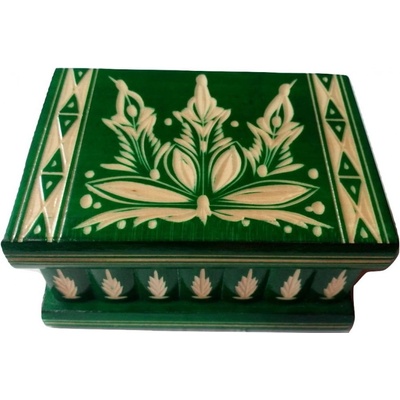 Magic Puzzle Box Кутия за бижута Дървена кутия за изненада с пъзел с вълшебна отваряща се поставка за пръстен (_17fa010f8)