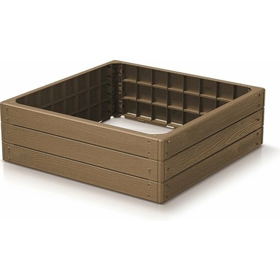 PROSPERPLAST Vyvýšený záhon BASE WOODY ECO WOOD 75,6 cm, naturo ECO