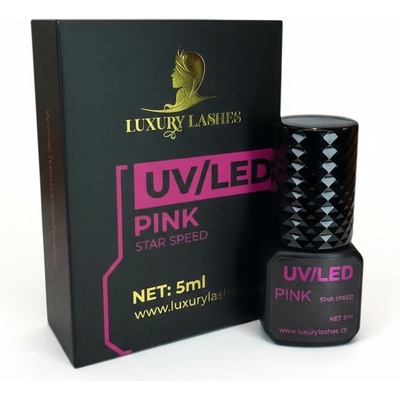 Luxury Lashes UV Lepidlo Růžové 5 ml – Zboží Dáma