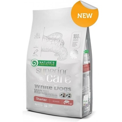 Natures Protection Superior Care White Dogs Grain Free Salmon Starter All Breeds 10 kg