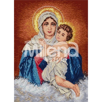 Milena Style Хубавата Мадона - гоблен със схема конци Ariadna 1: 1
