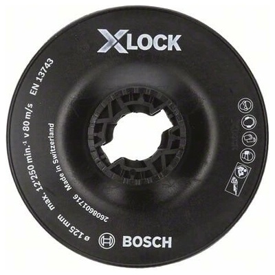 BOSCH X-LOCK Oporný tanier, hrubý 125 mm, 12 500 ot./min 2608601716
