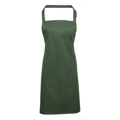 Cotton Classics Zástěra Colours lacl s kapsou moss green