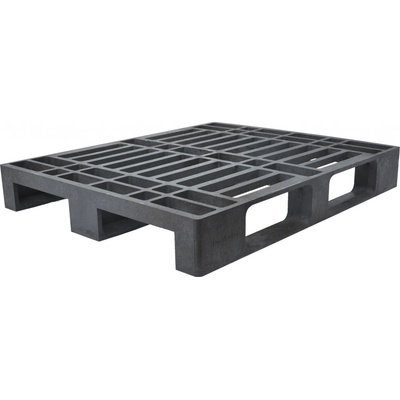 Plastová paleta industriální ližinová, 1200x1000x165 mm, 5 mm okraj