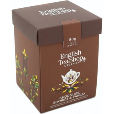 English Tea Shop Bio Rooibos Čokoláda a Vanilka sypaný čaj 80 g