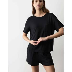 Marks & Spencer Пижамен топ с декоративни джебове Marks & Spencer черна Marks & Spencer | Cheren | ЖЕНИ | S
