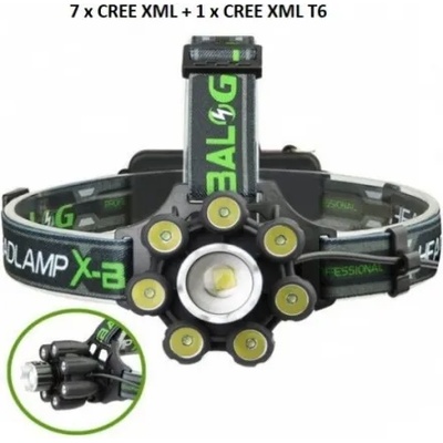 Bailong Челник x-balog bl-t88 с 1 брой xml t6, 7 броя cree xml cob диоди, zoom, usb зареждане