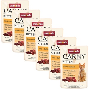 Animonda CARNY Cat Kitten говеждо + птиче 6 x 85 г