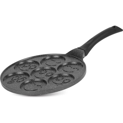 MagicHome Panvica indukčná 27cm na lievance a volské oko so smajlíkmi na7 livanců
