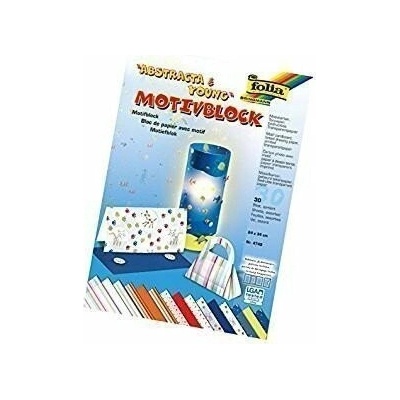 Folia Blok Designových papírů s abstraktními motivy 30 listů