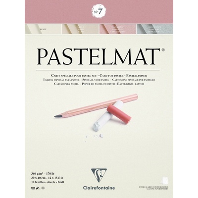Clairefontaine Pastelmat Glued Pad N7 Skicár 12 30 x 40 cm 360 g