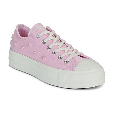 Converse nízke tenisky Chuck Taylor All Star Lift Platform Beads ružová