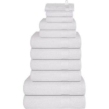 vidaXL Комплект хавлии от 12 части бял 360 gsm 100% памук (137095)