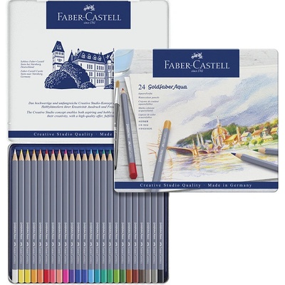 Aquarelové pastelky Goldfaber set 24 ks farebné