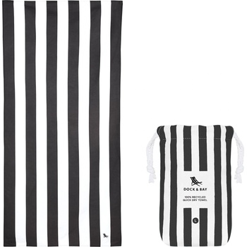 Dock & Bay Плажна кърпа бързосъхнеща, 90 x 160 см, цвят въглен (TOWLB-CAB-LG-BLACK-R)