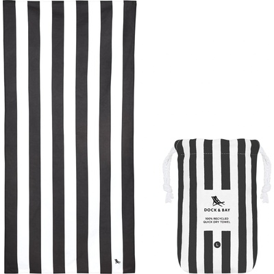 Dock & Bay Плажна кърпа бързосъхнеща, 90 x 160 см, цвят въглен (TOWLB-CAB-LG-BLACK-R)