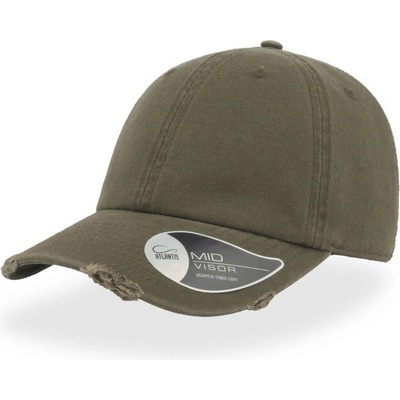 Atlantis Headwear Dad Hat Destroyed 6 panelová COT-33014955099 Olivová