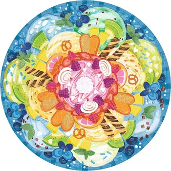 Ravensburger - Puzzle Circle of colors: Ice cream round - 500 piese