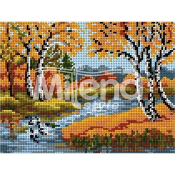 Image 1 of Milena Style Есенно езеро - гоблен с щампа с конци Ariadna