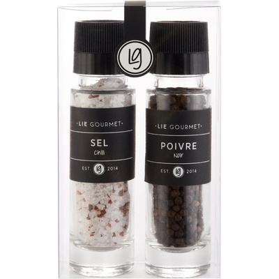 Lie Gourmet Подаръчен комплект, сол с лют червен пипер и черен пипер, Lie Gourmet (LIE249)
