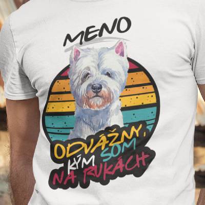 Tričko s potlačou Westík + slogan biela