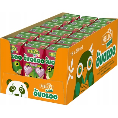 HELLO ovozoo jahoda 18 x 250 ml