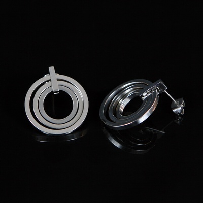 Šperk Holíč oceľové náušnice 3kruhy ON205