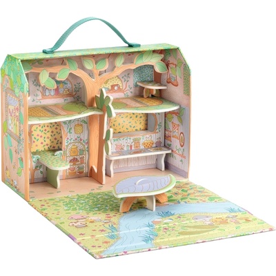 DJECO Детска игра Djeco Tinyly Collection - Къщичката на Силвия и Фокс в гората (DJ06966)