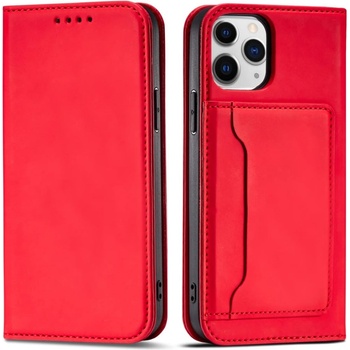 HQWear Калъф с отделение за карти Magnet Card Case за iPhone 12 Pro Max, червен (9145576250853)