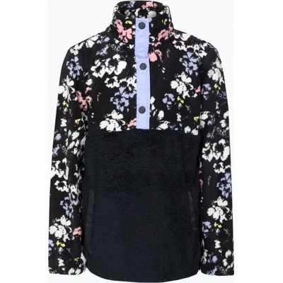 Roxy dětská mikina Alabama Girl True Black Black Flowers Černá