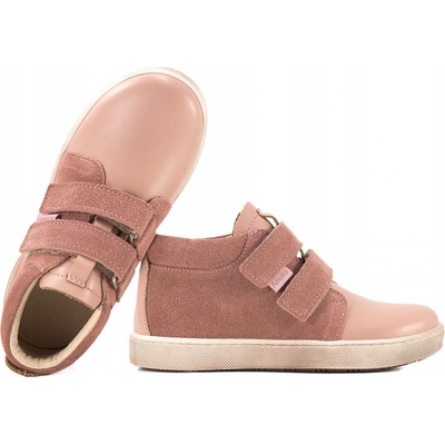 Ameko Teo Brownrose dívčí polobotky kožené suché zipy růžová