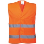 ProHand Светлоотразителен елек / Светлоотразителна жилетка / hi-vis / оранжев, 2 ленти, l (yrm hi-vis 2-o-l)