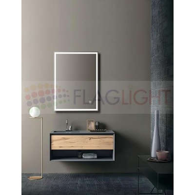 Oгледало за Баня с LED осветление, 3 CCT, Димиране, Анти фог, 60x80 (1448 INDUS 6080)