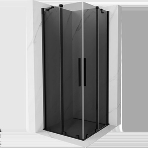 Mexen Velar Duo плъзгаща се душ кабина 80 x 80 см, графит, черна - 871-080-080-42-70 (871-080-080-42-70)